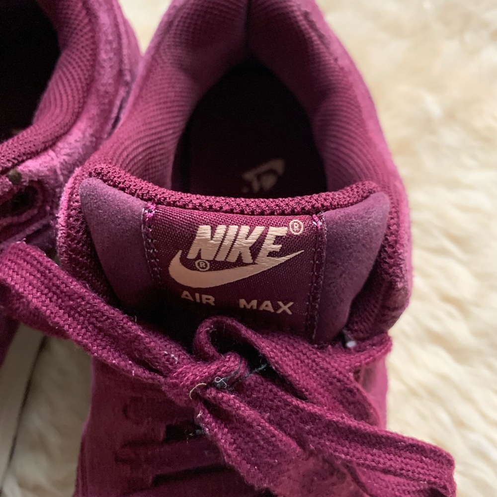 Nike❤️ Air Max 1 Premium Bordeaux Silver Sneakers - Picture 3 of 13